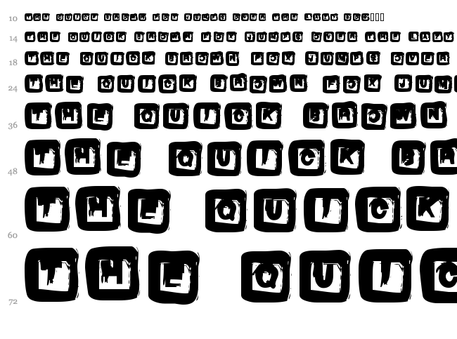 Box font waterfall