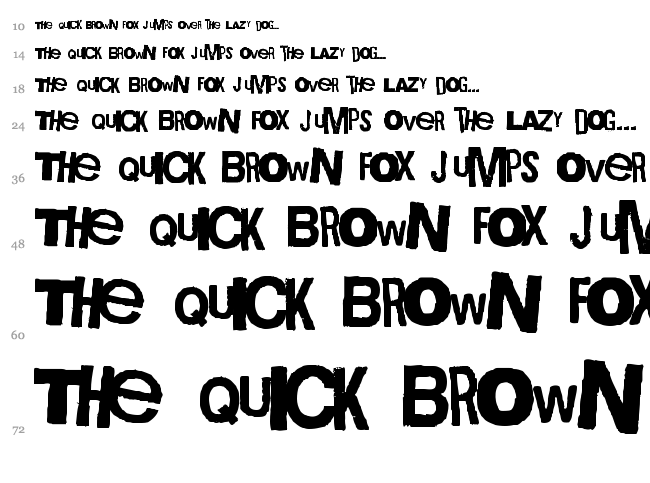 Boxpot font waterfall