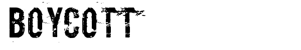 Boycott font