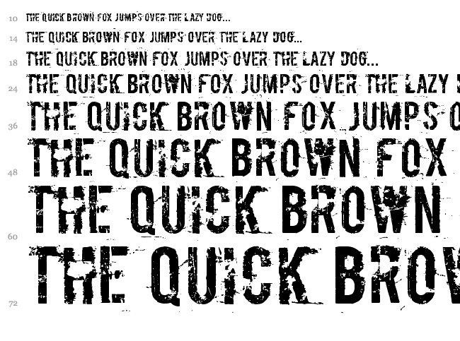 Boycott font waterfall