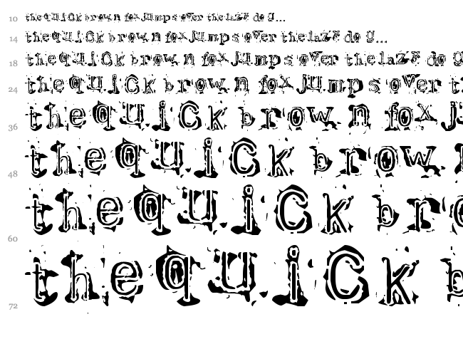Bracille font waterfall