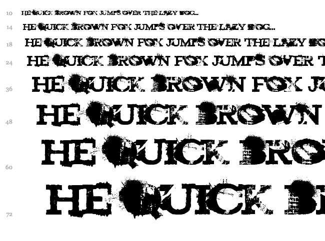 Brand New Burn font waterfall