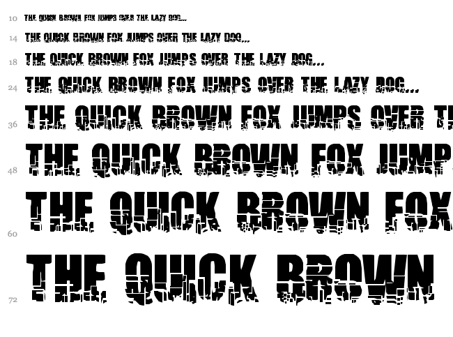 Breakaway font waterfall