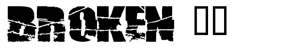 Broken 74 font