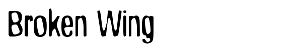 Broken Wing font