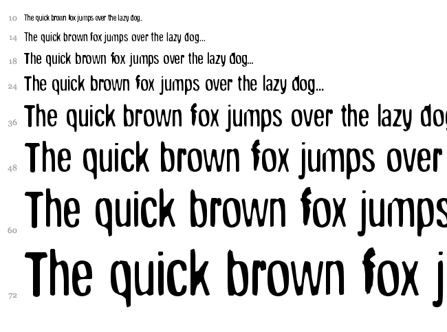 Broken Wing font waterfall