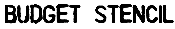 Budget Stencil font