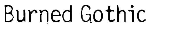 Burned Gothic font