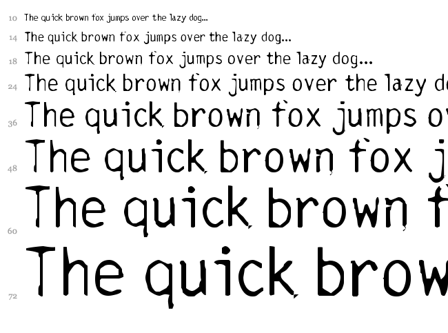 Burned Gothic font waterfall