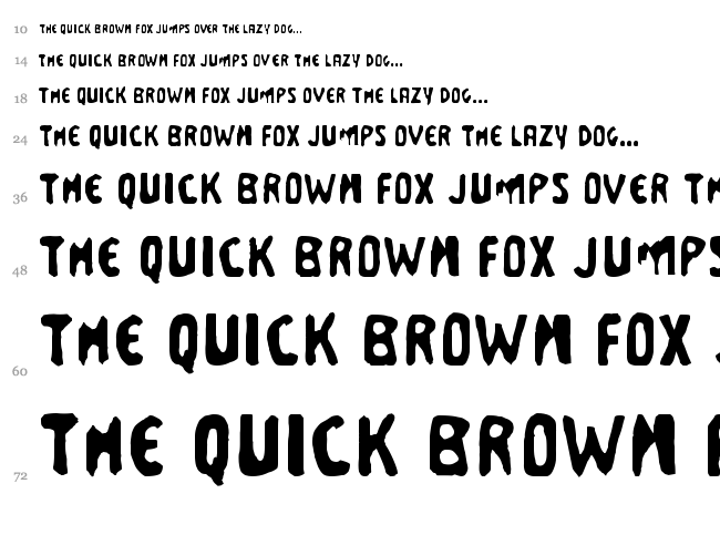 Business Suit font waterfall