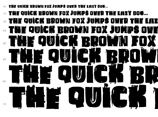 Caligula font waterfall