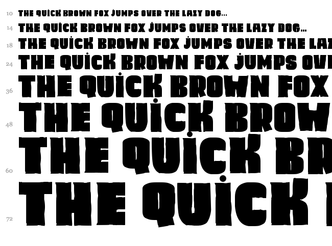 Caligula font waterfall