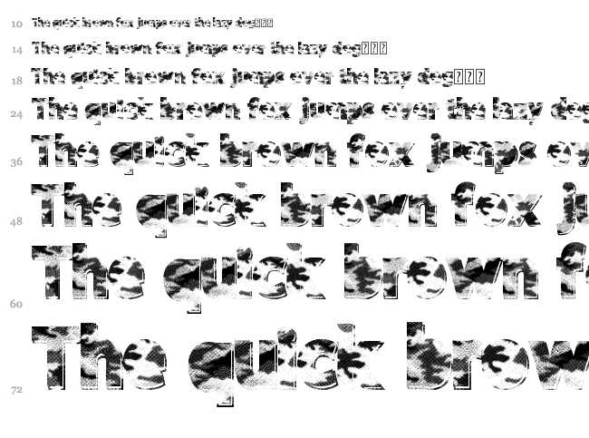 Camo Wear font waterfall