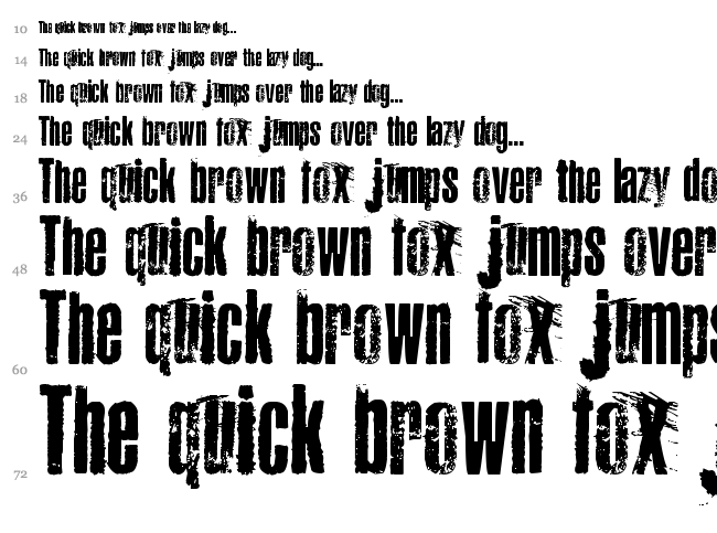 Canard font waterfall
