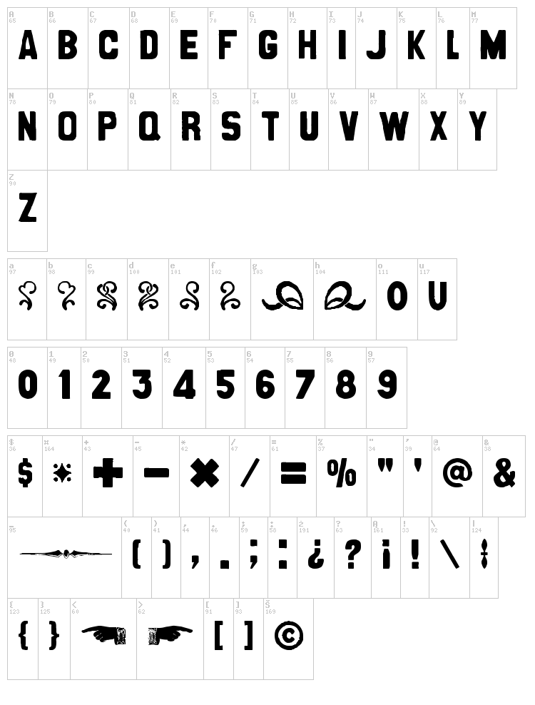 CanCan de Bois font map