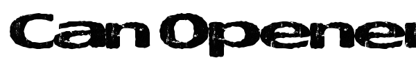 Can Opener font