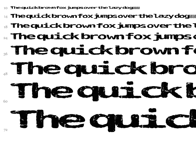 Can Opener font waterfall