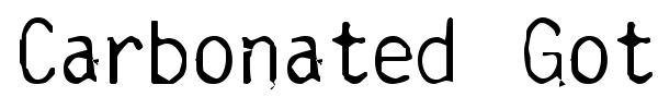 Carbonated Gothic font preview
