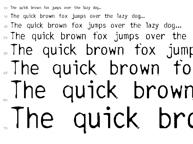 Carbonated Gothic font waterfall
