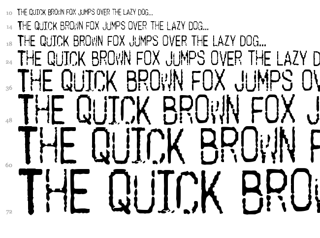 Cashier font waterfall