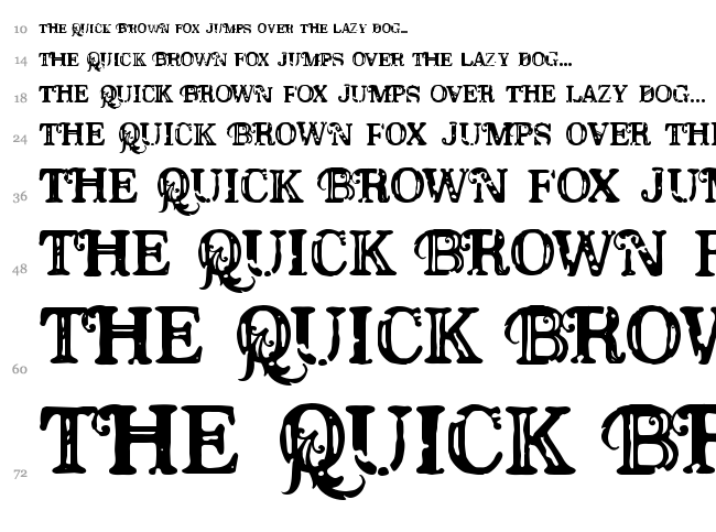 CF America font waterfall