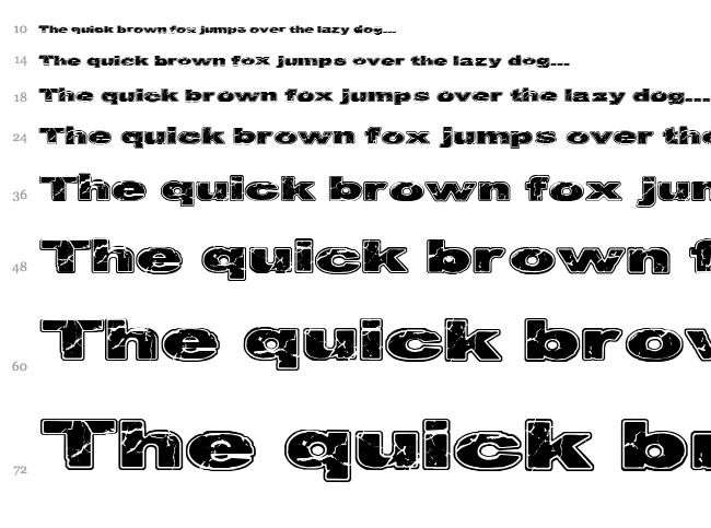 CF Cracked Stone font waterfall
