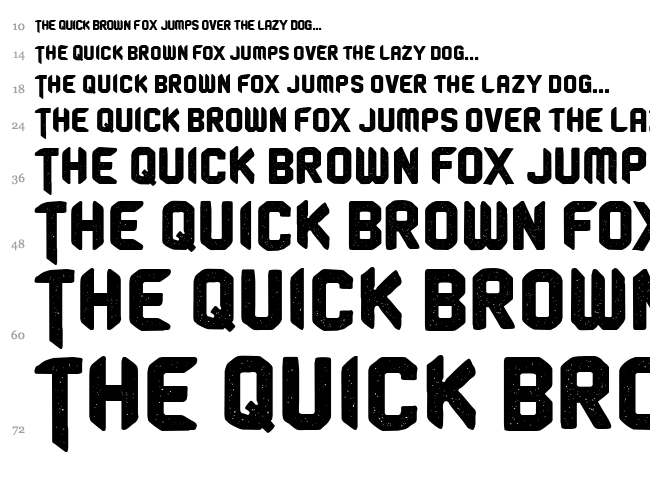 CF Old School font waterfall