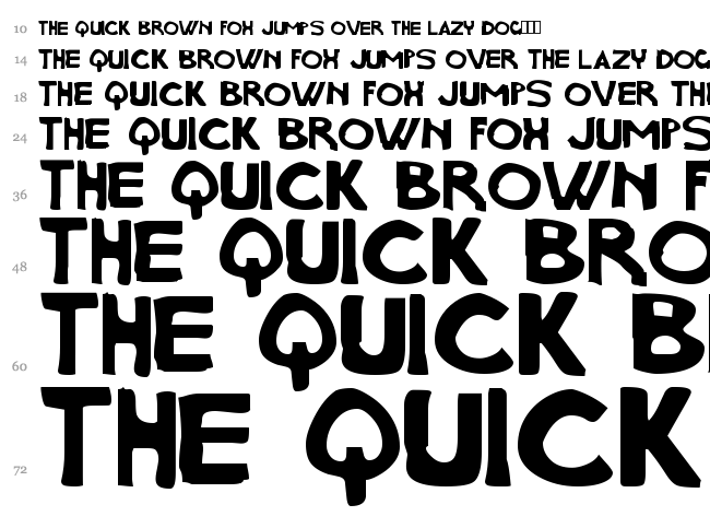 Charcoal First font waterfall
