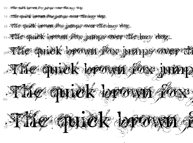 Chic Decay font waterfall