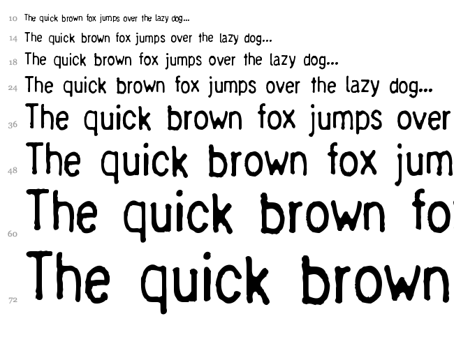 Chinese Ruler font waterfall