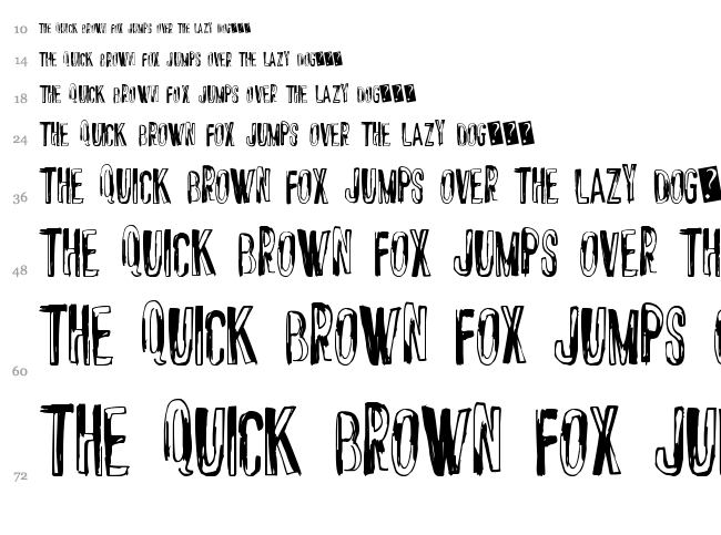 Chrome Fancy font waterfall