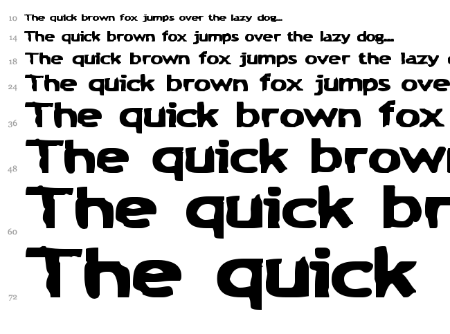 Chunk-a-Chip font waterfall