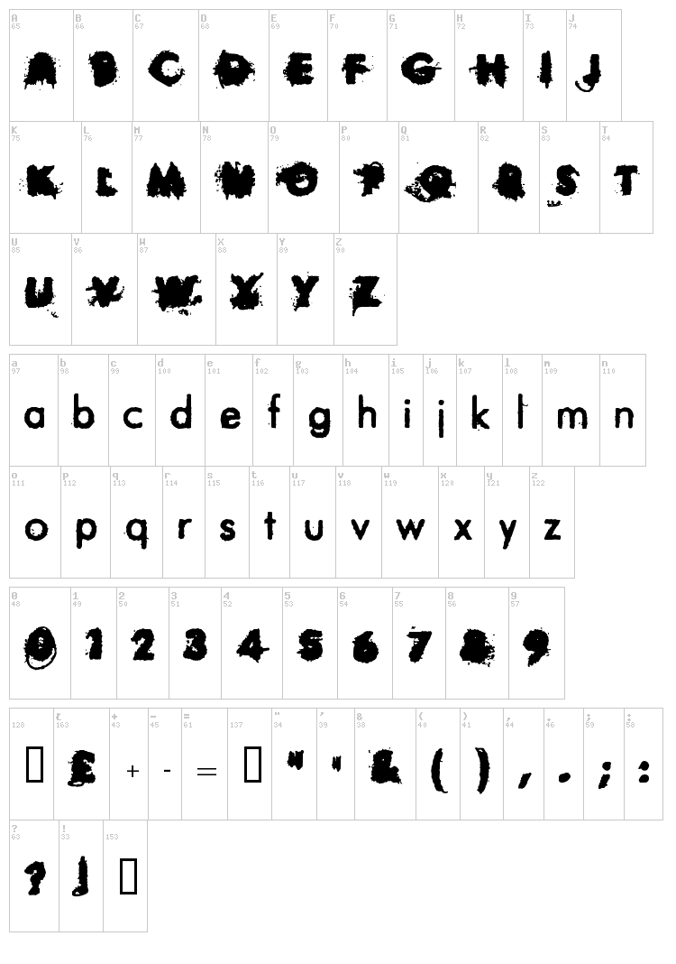 City Contrasts font map