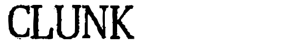 Clunk font