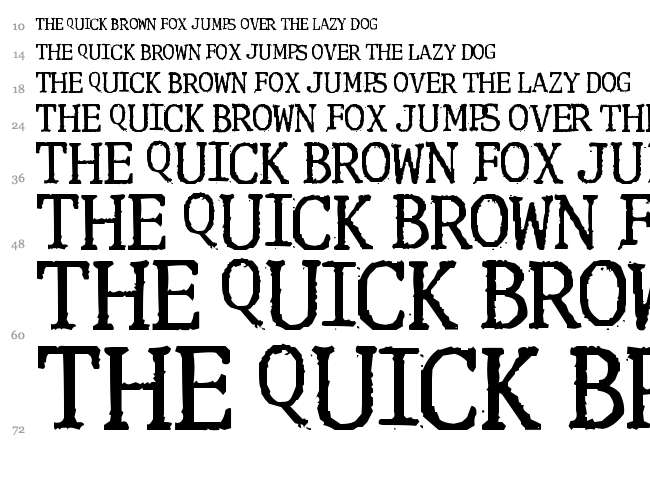 Clunk font waterfall