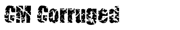 CM Corruged font