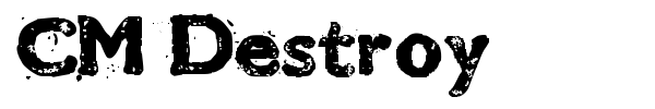 CM Destroy font