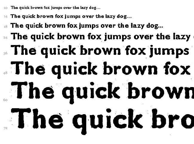 CM Destroy font waterfall