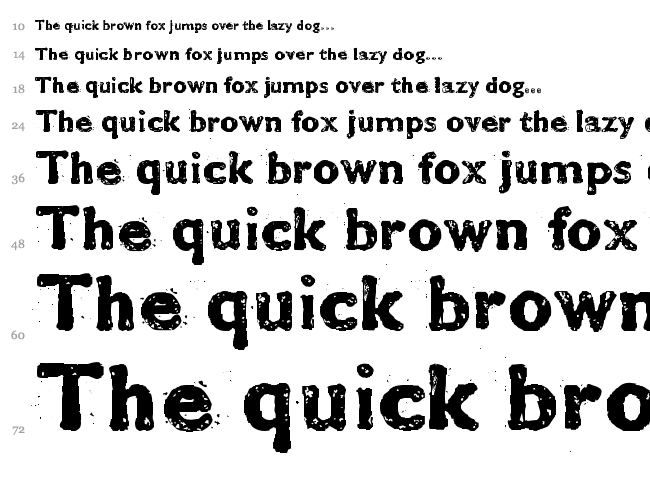 CM Destroy font waterfall