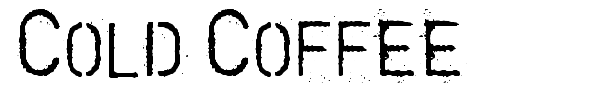 Cold Coffee font
