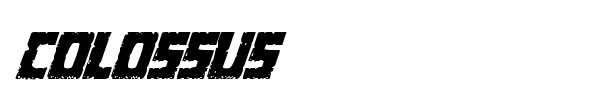 Colossus font preview