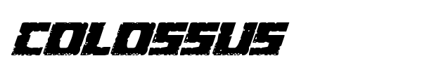 Colossus font preview