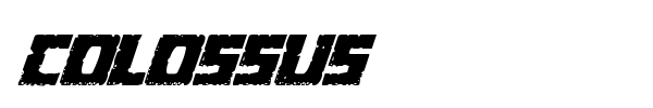 Colossus font preview