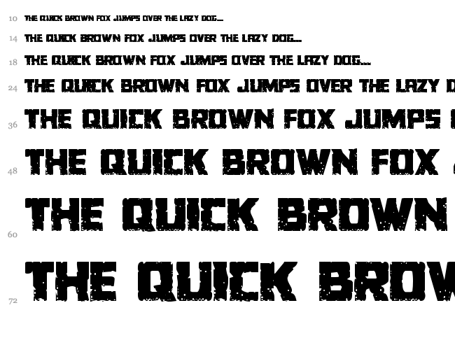 Colossus font waterfall