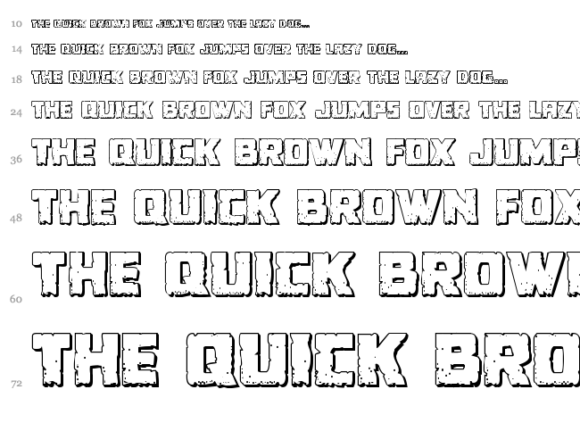 Colossus font waterfall