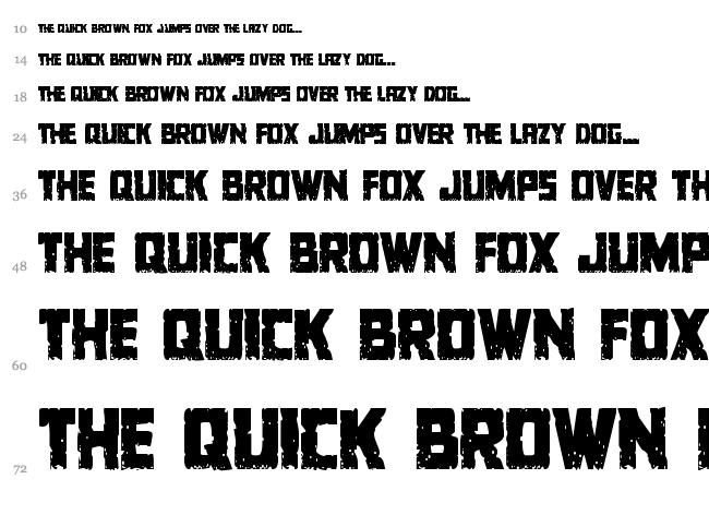 Colossus font waterfall