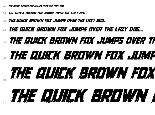 Colossus font waterfall