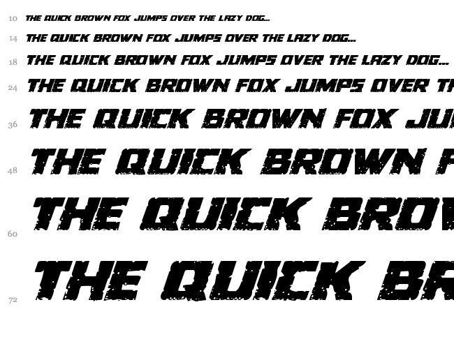Colossus font waterfall