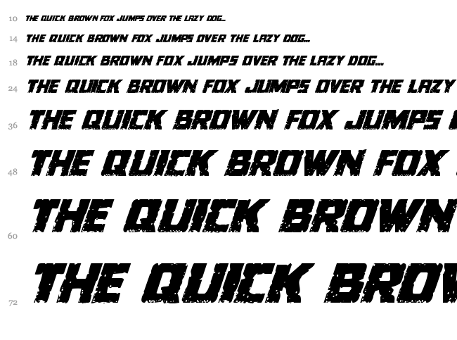 Colossus font waterfall