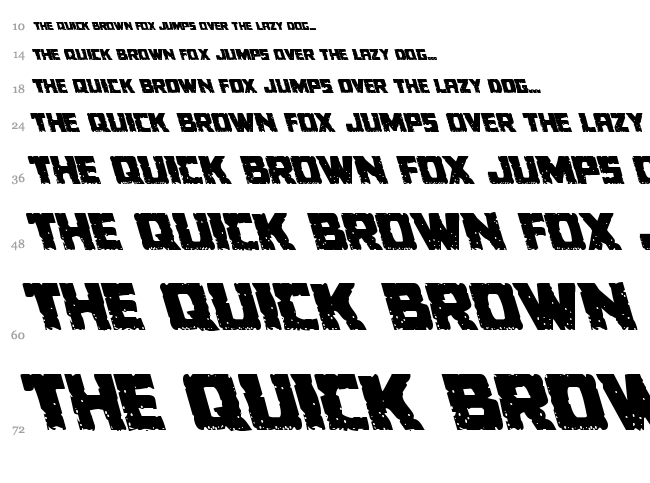 Colossus font waterfall
